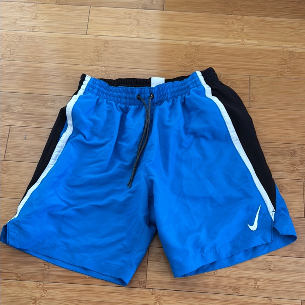Nike Blue and Black Athletic Shorts for Performance